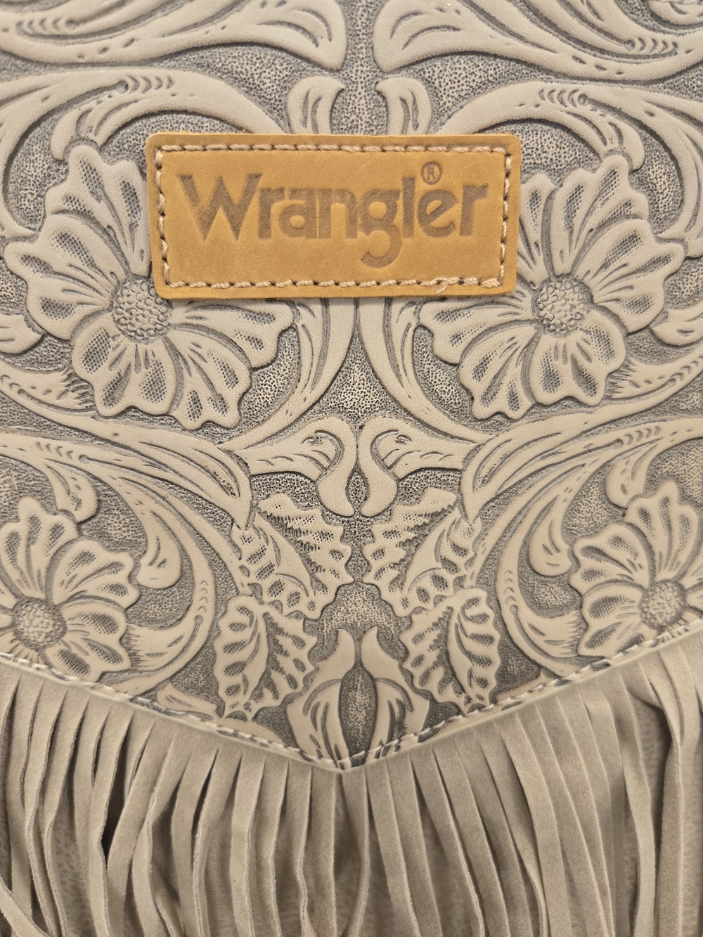 Wrangler Beige Fringe Crossbody Handbag - Picture 4 of 5